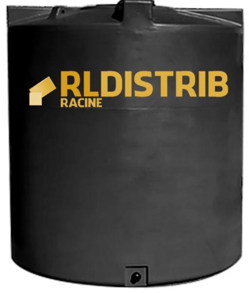 Cuve à Eau 5000 Litres Verticale Cylindrique Hors Sol – NOIR Économique