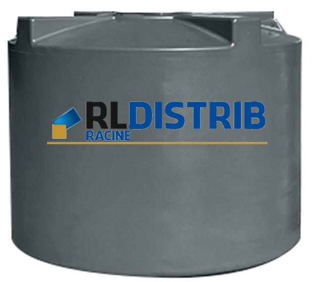 Cuve à Eau 4000L Cylindrique Hors Sol - Gris