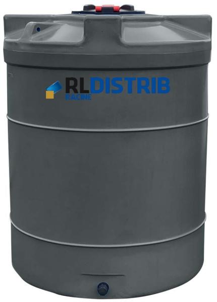 Cuve à Eau 3000 Litres Verticale Cylindrique Hors Sol - GRIS