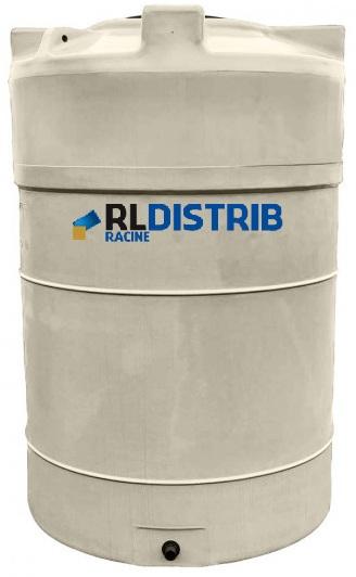 Cuve à Eau 2000 Litres Verticale Cylindrique Hors Sol - BEIGE