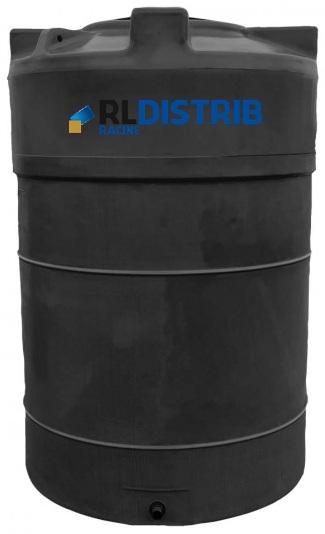 Cuve à Eau 2000 Litres Verticale Cylindrique Hors Sol - NOIR