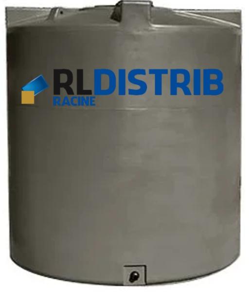 Cuve à Eau 5000 Litres Verticale Hors Sol - TAUPE - Version NUE