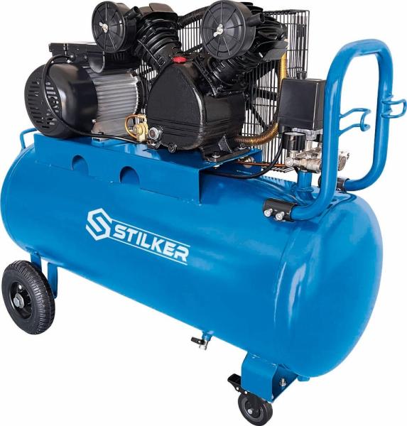 Compresseur Stilker 100L 8bar 3CV à courroie