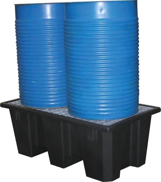Bac de rétention 220L PE avec caillebotis acier – Format compact DRAKKAR