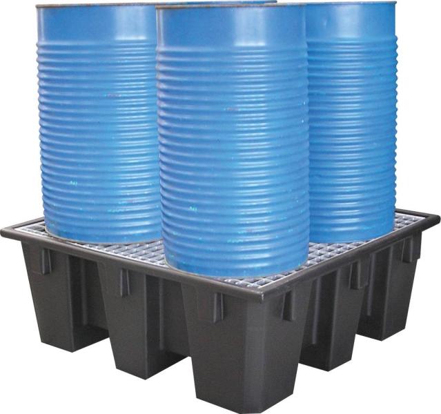 Bac de Rétention 450L PE avec Caillebotis Acier – DRAKKAR