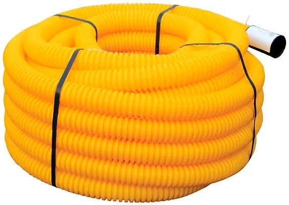 Gaine TPC jaune Ø40 mm couronne 25 m