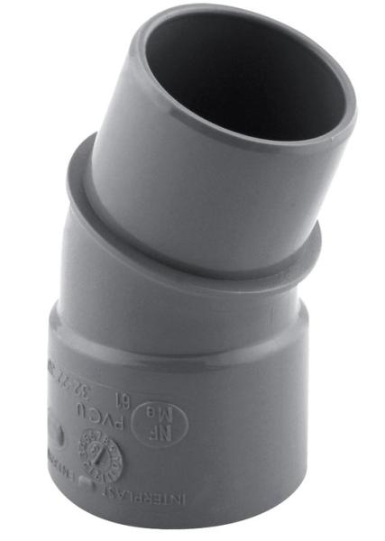 Coude PVC évacuation 20° M/F Ø100 haute performance