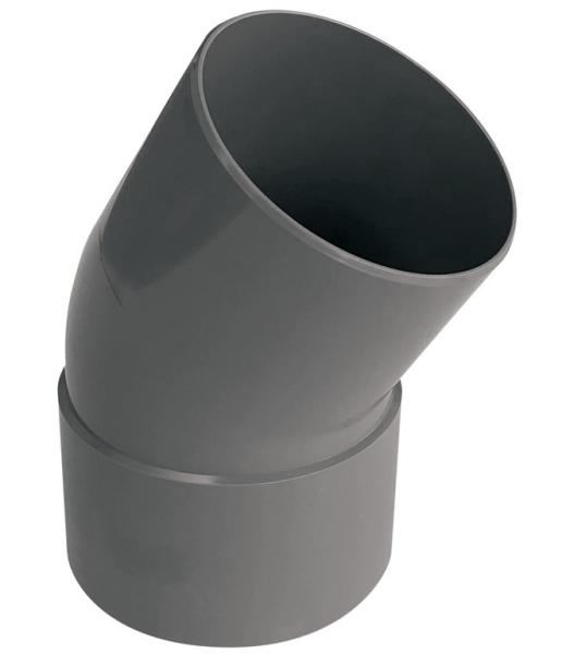 Coude PVC évacuation 30° MF Ø125 haute performance