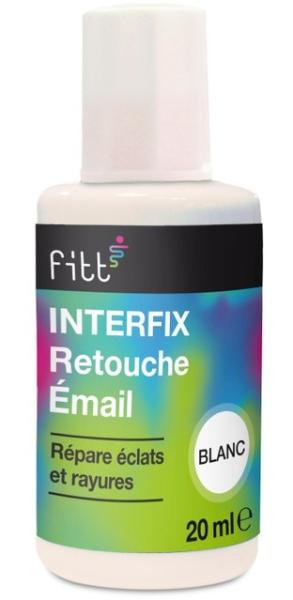 Retouche émail Interfix 20ml blanc brillant