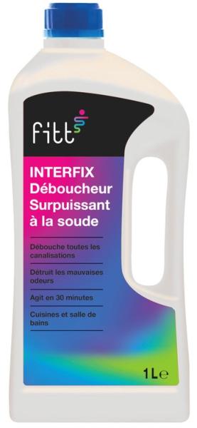 Déboucheur à la soude Interfix 1L ultra puissant