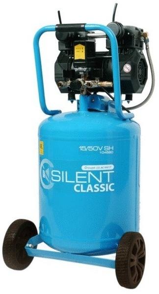 Compresseur silencieux 50L vertical sans huile Lacmé