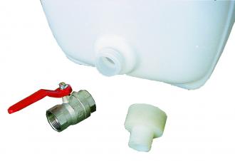 Raccord et vanne tonnelet Ø40 – Adaptateur pas gaz