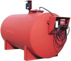 Cuve acier double paroi gasoil 2000 litres avec pompe électrique