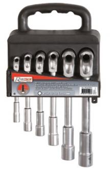 Clés à pipes débouchées - Lot de 6 pièces