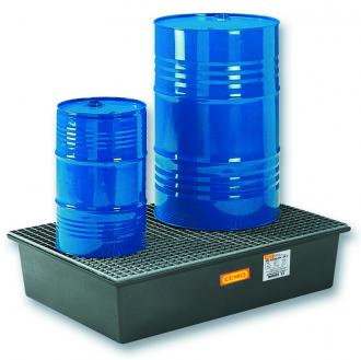 Bac de rétention polyester : 2 fûts