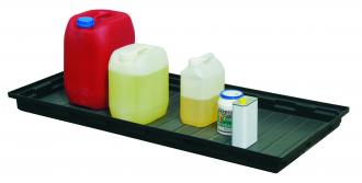 Bac de rétention 40L plat PEHD avec caillebotis
