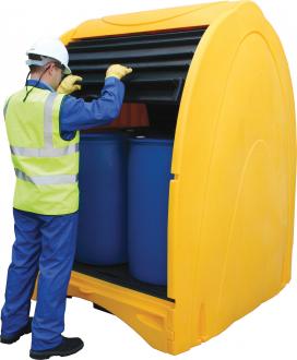 Box de rétention pour 4 fûts sous abri