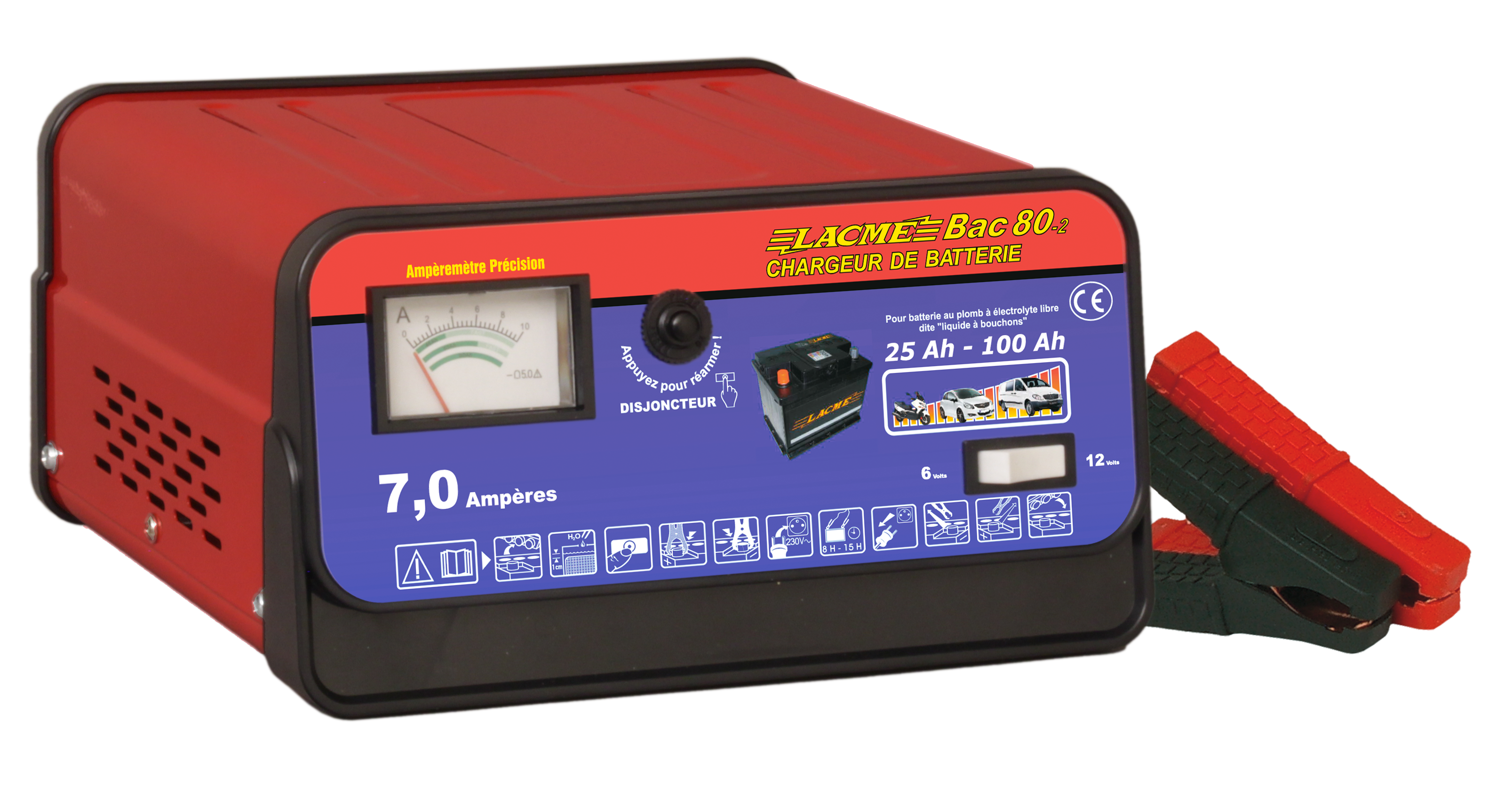 Chargeur de batterie lacm&eacute; - BAC 80