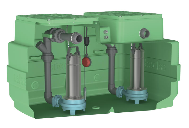 Poste de relevage Calpeda avec pompe dilacératrice
