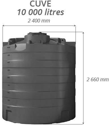 Dimensions d'une cuve à eau 10000 litres 