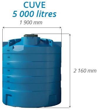 Cuve à eau de 5000 litres au meilleur prix 
