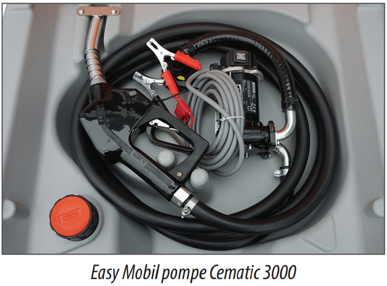 La pompe 12 volt sur cuve de transport gasoil 